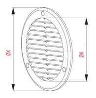 Air Vent Grille Circle 125mm 5
