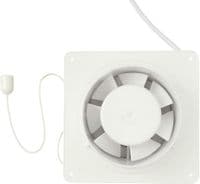 AirTech-UK Quiet Bathroom Extractor Fan with Pull Cord – 100mm (4 Inch) Wall Mounted Ventilation Fan