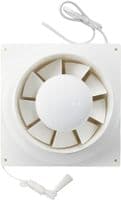 AirTech-UK Quiet Bathroom Extractor Fan with Pull Cord – 100mm (4 Inch) Wall Mounted Ventilation Fan