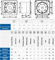 Bathroom Extractor Fan 100mm/4