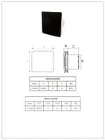 Bathroom Extractor Fan Matte Black Glass 150mm/6