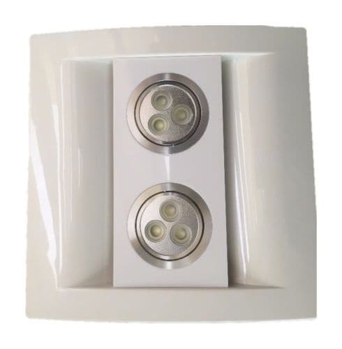 Bathroom Kitchen Ceiling Extractor Exhaust Fan with LED Light 100mm 4" White or Silver front  Panel
