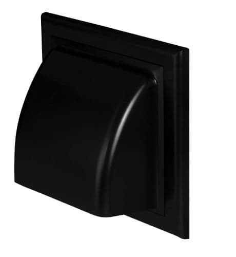 Black Duct Gravity Flap - 100mm /4" - Cowl Ventilation Cover Air Vent Grille