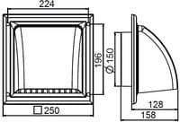 Black Duct Gravity Flap - 150mm /6