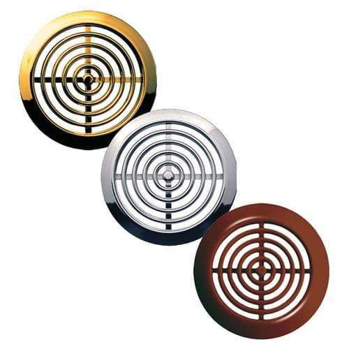 Circle Air Vent Grille 45mm Furniture Ventilation Cover Gold Brown Chrome