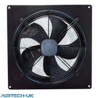 Commercial Extractor Fan & Gravity Grille Set – Industrial Axial Plate Fan with External Wall Vent