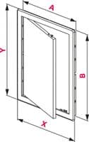CRW Plastic Access Panel Silver - 200mm x 250mm