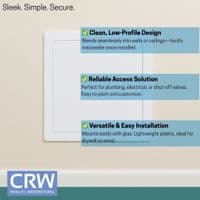 CRW Plastic Access Panel White Paintable - 350mm x 350mm