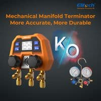 Elitech DMG-4B Digital Manifold Gauge Set with App Control for HVAC Systems