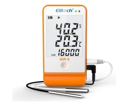 Elitech GSP-6 Temperature & Humidity Recorder 16000 Points Data Logger Reusable