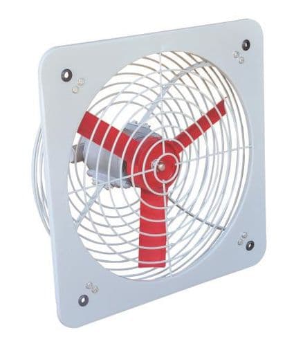 Explosion Proof  Commercial Ventilation Exhaust Metal Axial Fan Air Blower with Louver Grill  400mm