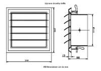 External Gravity Flap Grille With Spigot & Back Draft Shutter