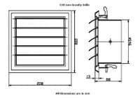 External Gravity Flap Grille With Spigot & Back Draft Shutter