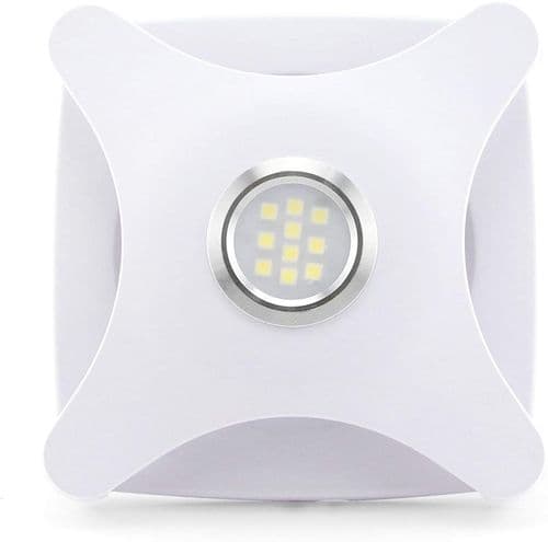 LED Bathroom Extractor Fan Ceiling or Wall  100mm 4" with Draught Shutter HGA-100B