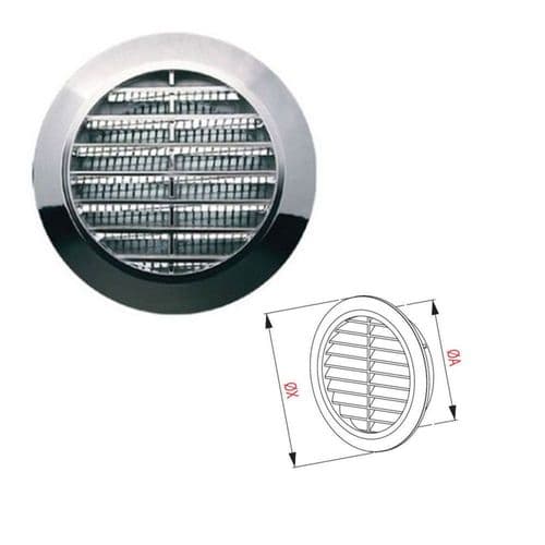 Mini Circle Air Vent Grille 60mm 0.24" Furniture Ventilation Cover T74MS