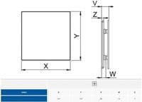 Silent Bathroom Extractor Fan Black Glass Front Panel 100mm / 4