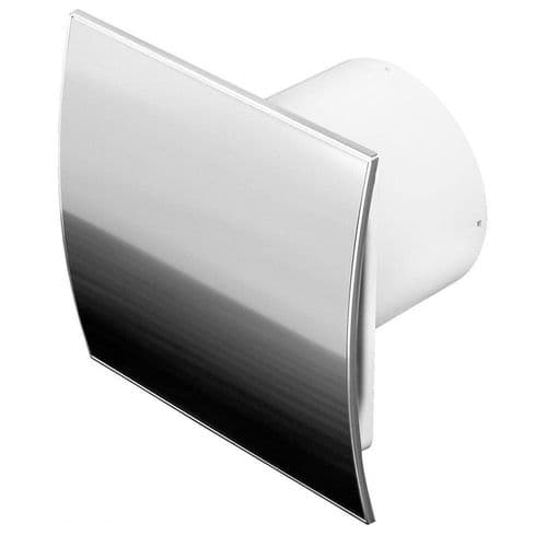 Stainless Steel Bathroom Extractor Fan 100mm / 4" Modern Ventilator Shower Kitchen Escudo Panel