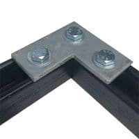 Strut Flat Plate Connector, 90 degrees - 3 Hole