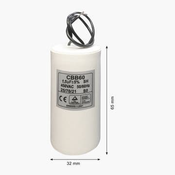 Universal start /run Capacitor Wired 1.5 to 80uf All Sizes