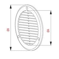 White Circle Grille Air Vent 100mm 125mm 4