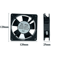 (1250X120X25)MM Axial Oven Fridge Freezer Cooling Fan Motor Refrigeration