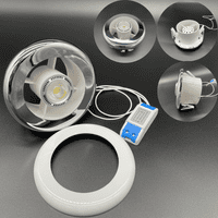 FlowMax Elite Glow Kit 100mm Bathroom Shower Extractor LED Fan Kit – Complete Ventilation System