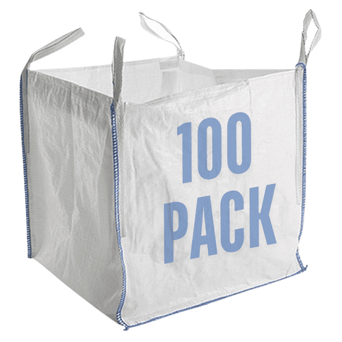 100 x FIBC 1 Tonne Bulk Jumbo Builders Rubble Sack Waste Storage Bag
