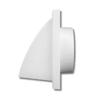 150MM / 6 Inch White Hooded Cowl Ventilation Grill Cover with Backdraft Shutter - Premium Quality