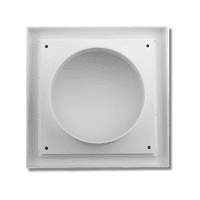 150MM / 6 Inch White Hooded Cowl Ventilation Grill Cover with Backdraft Shutter - Premium Quality