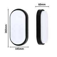 24W LED Bulkhead Light IP65 Waterproof Fireproof Outdoor Wall Ceiling Lamp – Cool White