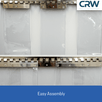 2mm x 300mm PVC Strip Curtain Kit Heavy Duty