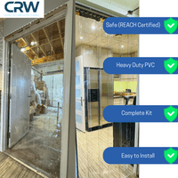 3mm x 300mm PVC Strip Curtain Kit Heavy Duty