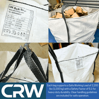 5 x FIBC 1 Tonne Bulk Jumbo Builders Rubble Sack Waste Storage Bag