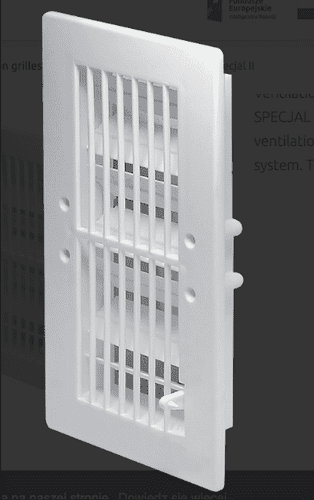 Adjustable Vent Grille, Wall Floor Register 90X250mm Opening  with Insect Net T20A