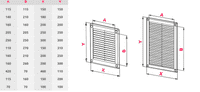Air Vent Grille Brown Wall Ducting Ventilation Cover Grid