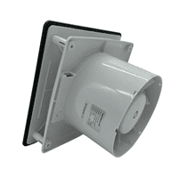 Bathroom Extractor Fan Matte Black Glass 150mm/6