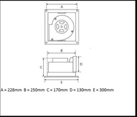 Bathroom Kitchen Ceiling Extractor Fan with LED  100mm 4