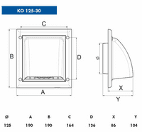 Black Duct Gravity Flap - 125mm / 5