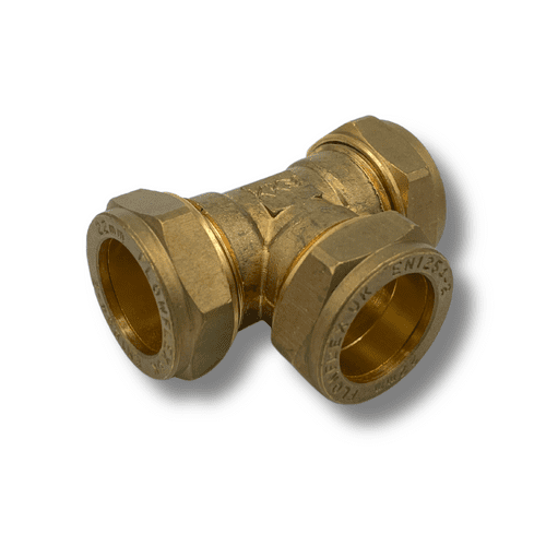 Brass Compression Equal Tee 22mm