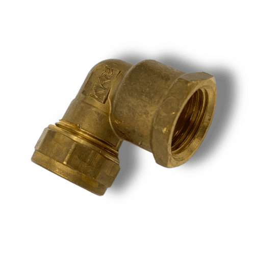 Brass Compression Female Elbow 15mm x 1/2"