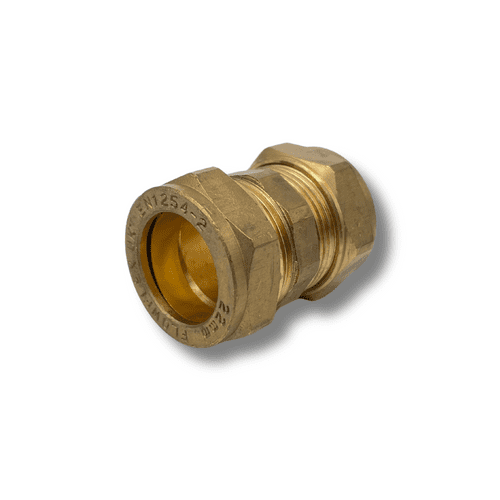 Brass Compression Straight Coupler 22mm