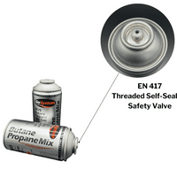 Butane Propane Mix Gas Cartridge - 170g Threaded EN417, GoSystem Premium Blend for Low Temperatures