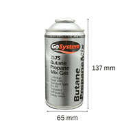 Butane Propane Mix Gas Cartridge - 170g Threaded EN417, GoSystem Premium Blend for Low Temperatures