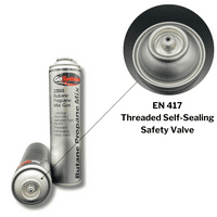 Butane Propane Mix Gas Cartridge - 350g Threaded EN417, GoSystem Premium Blend for Low Temperature