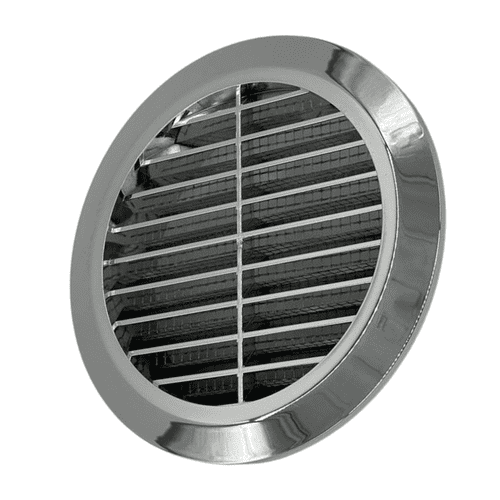 Chrome Circle Air Vent Grille Adjustable Ducting 100mm 4"to 150mm 6"