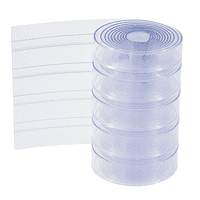 CLEAR FLEXIBLE PVC Ribbed Strip Curtain Roll  200mm, 300mm - (10M Roll)