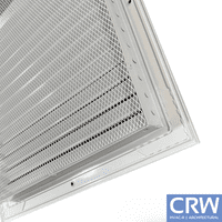 CRW Fixed Louvre Grilles, Aluminum with Screen - White Finish