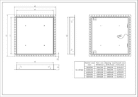 CRW Tape In Steel Access Panel, 15 mm Plasterboard- 600 mm x 600 mm