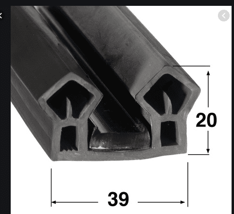 Double Diamond Cold Room Door Gasket Door Seal Black with Fixing PVC Strip Per Meter