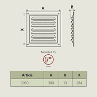 AirTech-UK Flat Metal Fixed Grille 300x300mm with FlyScreen - External/Internal Mounting for Ventilation & Air Conditioning

CRW Flat Metal Fixed Grille 300x300mm with FlyScreen - External/Internal Mounting for Ventilation & Air Conditioning
